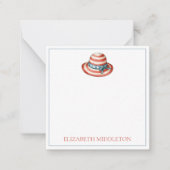 赤白青の星条旗をイメージした4thオブジュライのサンハット ノートカード (正面)