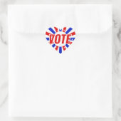 赤白青の星条 アメリカ大統領選挙2020に投票しよう ハートシール (バッグ)