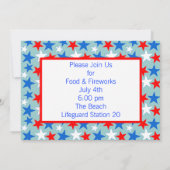 赤白青の星 招待状 (裏面)