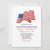 赤白青の独立記念日 招待状 (正面)