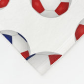 赤白青の球模様パーソナライズされた フリースブランケット (角)