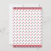 赤白青の航海アンカー ビーチ招待状 招待状 (裏面)