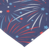 赤白青の花火の星 テーブルクロス (アングル)