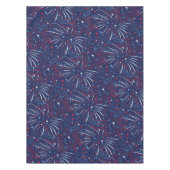 赤白青の花火の星 テーブルクロス (正面)