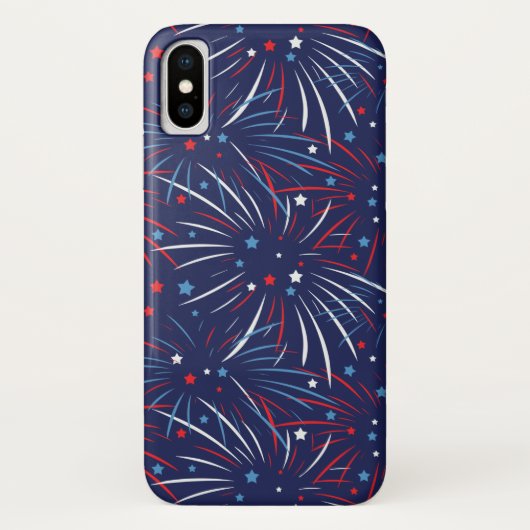 赤白青の花火の星 Case-Mate iPhoneケース (裏面)