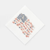 赤白青の花 スタンダードランチョンナプキン (角)