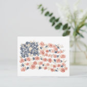 赤白青の花 ポストカード (スタンド正面)