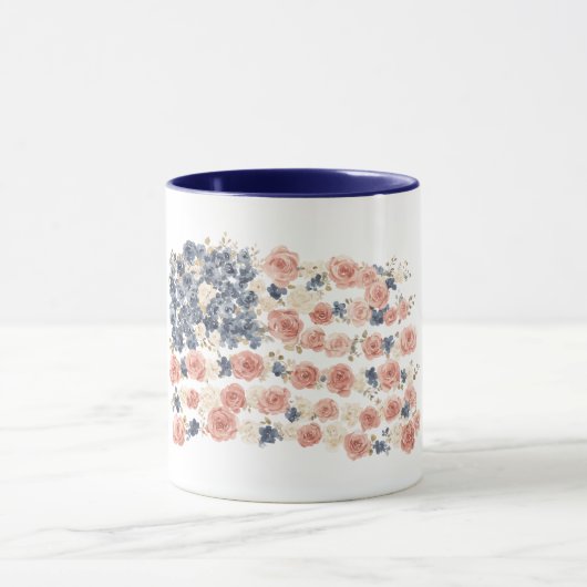 赤白青の花 マグカップ (中央)