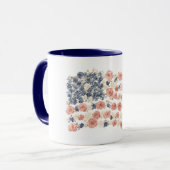 赤白青の花 マグカップ (正面左)