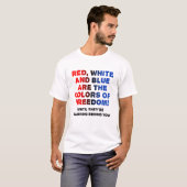 赤白青の面白いTシャツ Tシャツ (正面フル)