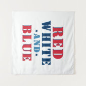 赤白青の4日独立記念日 タペストリー (正面(横))