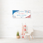 赤白青の4日間ウェルカム ブライダルシャワー 横断幕 (インサイチュ)