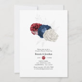 赤白青の4thオブジュライ カップルシャワー 招待状 (正面)