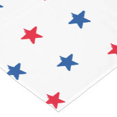 赤白青はアメリカの愛国的なパターンを主演する ショートテーブルランナー (コーナー)