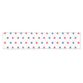 赤白青はアメリカの愛国的なパターンを主演する ショートテーブルランナー (横)