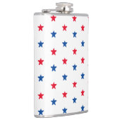 赤白青はアメリカの愛国的なパターンを主演する フラスク (右)