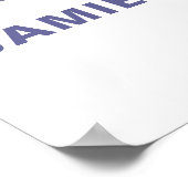 赤白青アメリカの最初の誕生日ウェルカムサイン ポスター (角)