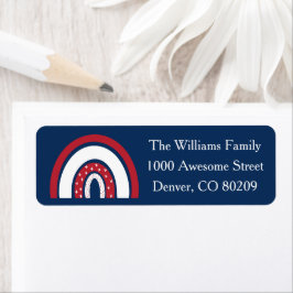 赤白青アメリカンレインボー愛国国 ラベル