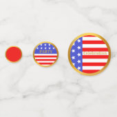 赤白青アメリカ国旗テーブルコンフェティ コンフェッティ (裏面)