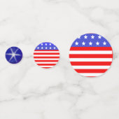 赤白青アメリカ国旗テーブルコンフェティ コンフェッティ (正面)