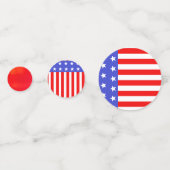 赤白青アメリカ国旗テーブルコンフェティ コンフェッティ (裏面)