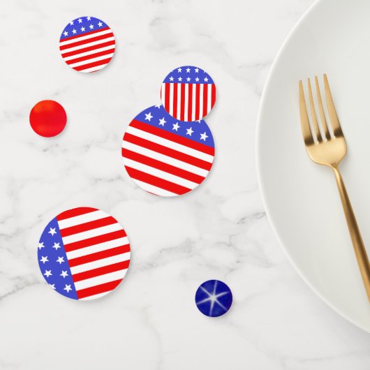 赤白青アメリカ国旗テーブルコンフェティ コンフェッティ (グループ)