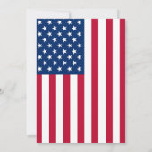 赤白青アメリカ国旗7月4日 招待状 (裏面)
