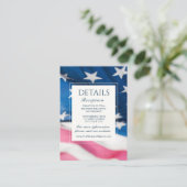 赤白青アメリカ国結婚旗 エンクロージャーカード (スタンド正面)