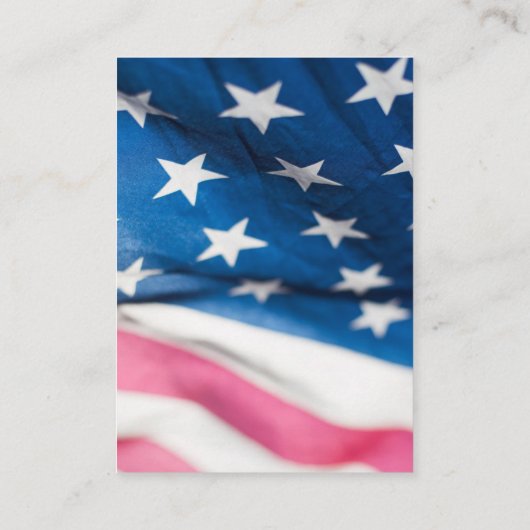 赤白青アメリカ国結婚旗 エンクロージャーカード (裏面)