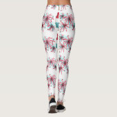 赤白青アメリカ愛国的ロケットポップ・アートの花火 レギンス (裏面)