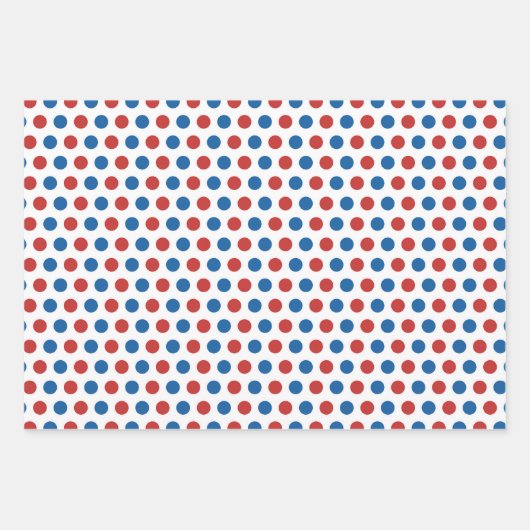 赤白青アメリカ第4回7月スターストライプズ ラッピングペーパーシート (正面3)