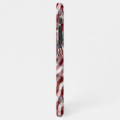 赤白青アメリストライプカ星旗の模様 iPhoneケース (左側)