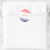 赤白青ウォーターカラー愛国パーティー景品 ラウンドシール (バッグ)