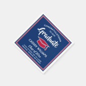 赤白青エレガント卒業 スタンダードカクテルナプキン (角)