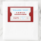 赤白青カーニバル有難いチケットシール 長方形シール (バッグ)