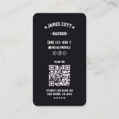 赤白青クラシック理容師ポールバーショップ 名刺 (裏面)