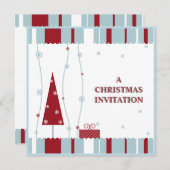 赤白青クリスマスの招待状 招待状 (正面/裏面)