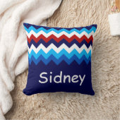 赤白青クールシボロンモノグラム装飾用クッション クッション (ブランケット)