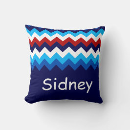 赤白青クールシボロンモノグラム装飾用クッション クッション