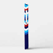 赤白青クールシボロンモノグラム電話ケース Case-Mate iPhoneケース (裏面 / 左)