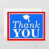 赤白青グラッドキャップサンキュー ポストカード (正面/裏面)