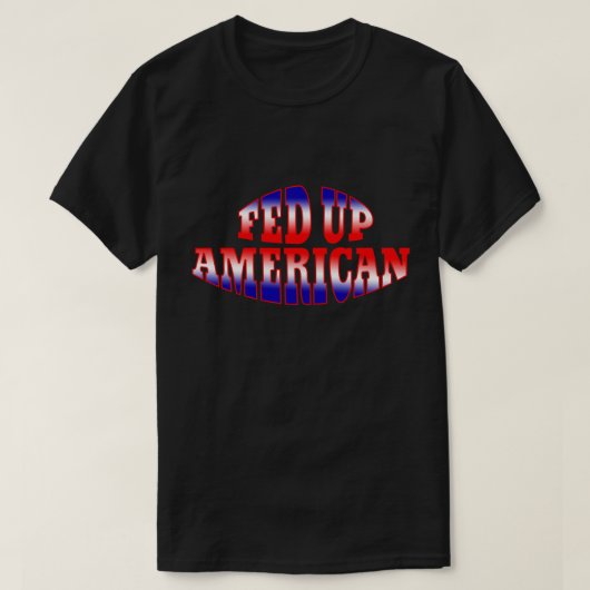 赤白青グラデ食べ物を与えィティングアップ(アメリカ) Tシャツ (デザイン正面)