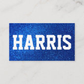 赤白青グリッターアメリカのキャンペーンテンプレート 名刺 (裏面)