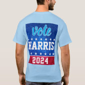 赤白青グリッターアメリカのキャンペーンテンプレート Tシャツ (裏面)