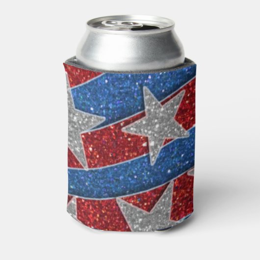 赤白青グリッターアメリカンフラッグスターストライプズ 缶クーラー (缶裏面)