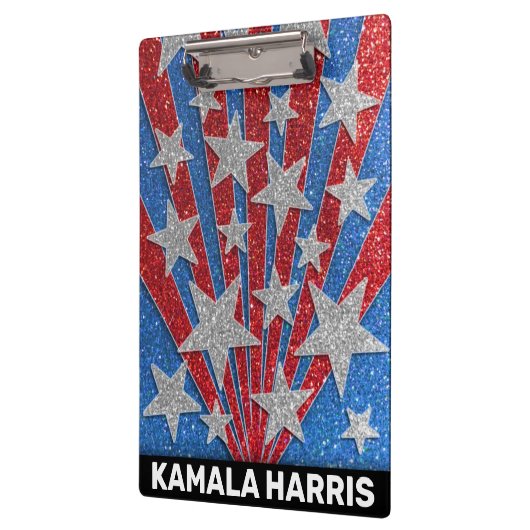 赤白青グリッター先生教室の名前 クリップボード (左)