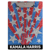 赤白青グリッター先生教室の名前 クリップボード (正面)