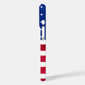 赤白青グリッター愛国的アメリカ国旗 Case-Mate iPhoneケース (裏面 / 左)