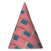 赤白青グリッター愛国米国アメリカ国旗 パーティーハット (右)