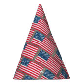 赤白青グリッター愛国米国アメリカ国旗 パーティーハット (右)